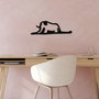 Wallity Elephant 14 Escultura de Pared de Metal Negra